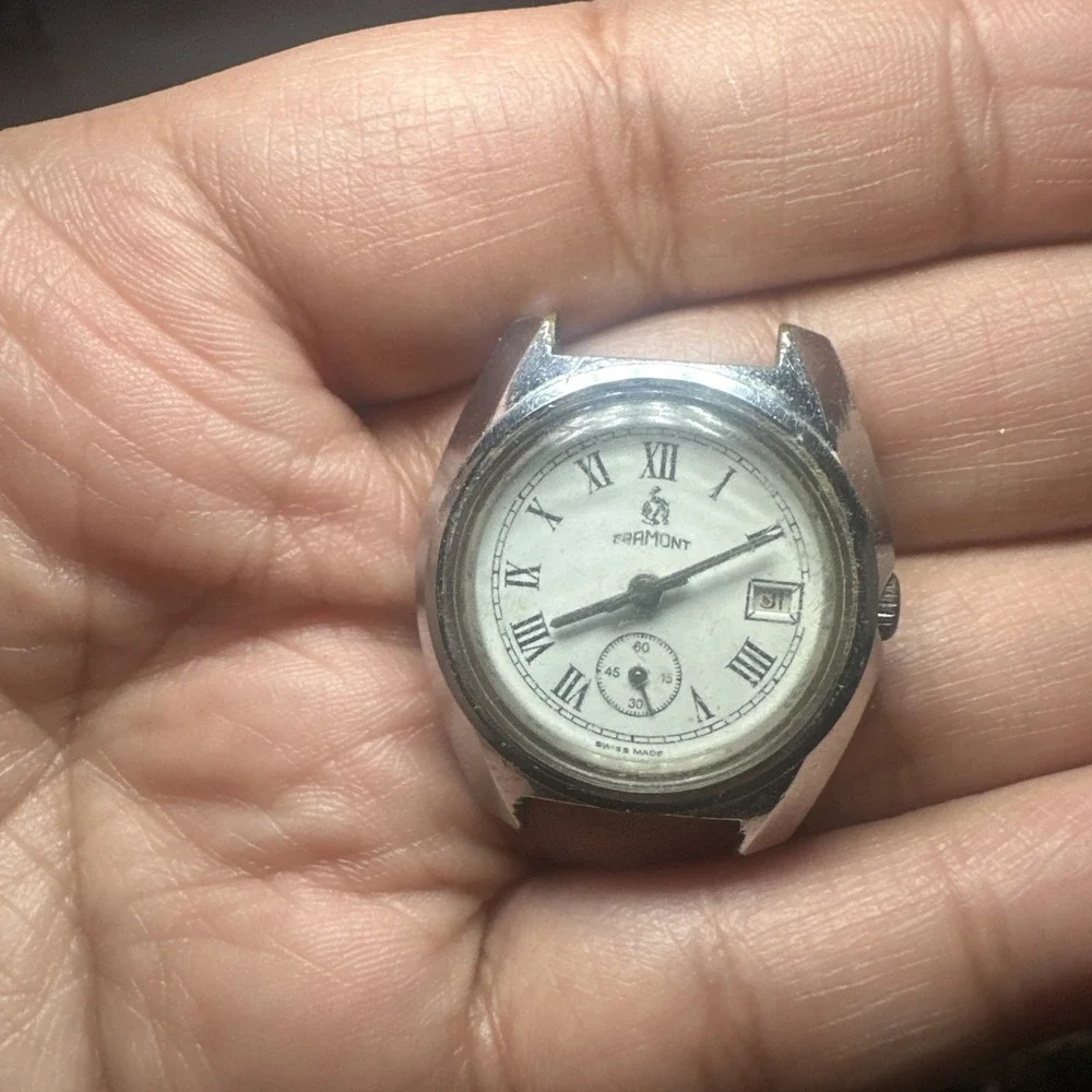 Vintage Rare FRAMONT Ladies Watch Subdial 29mm Swiss Made Manual Wind For Repair